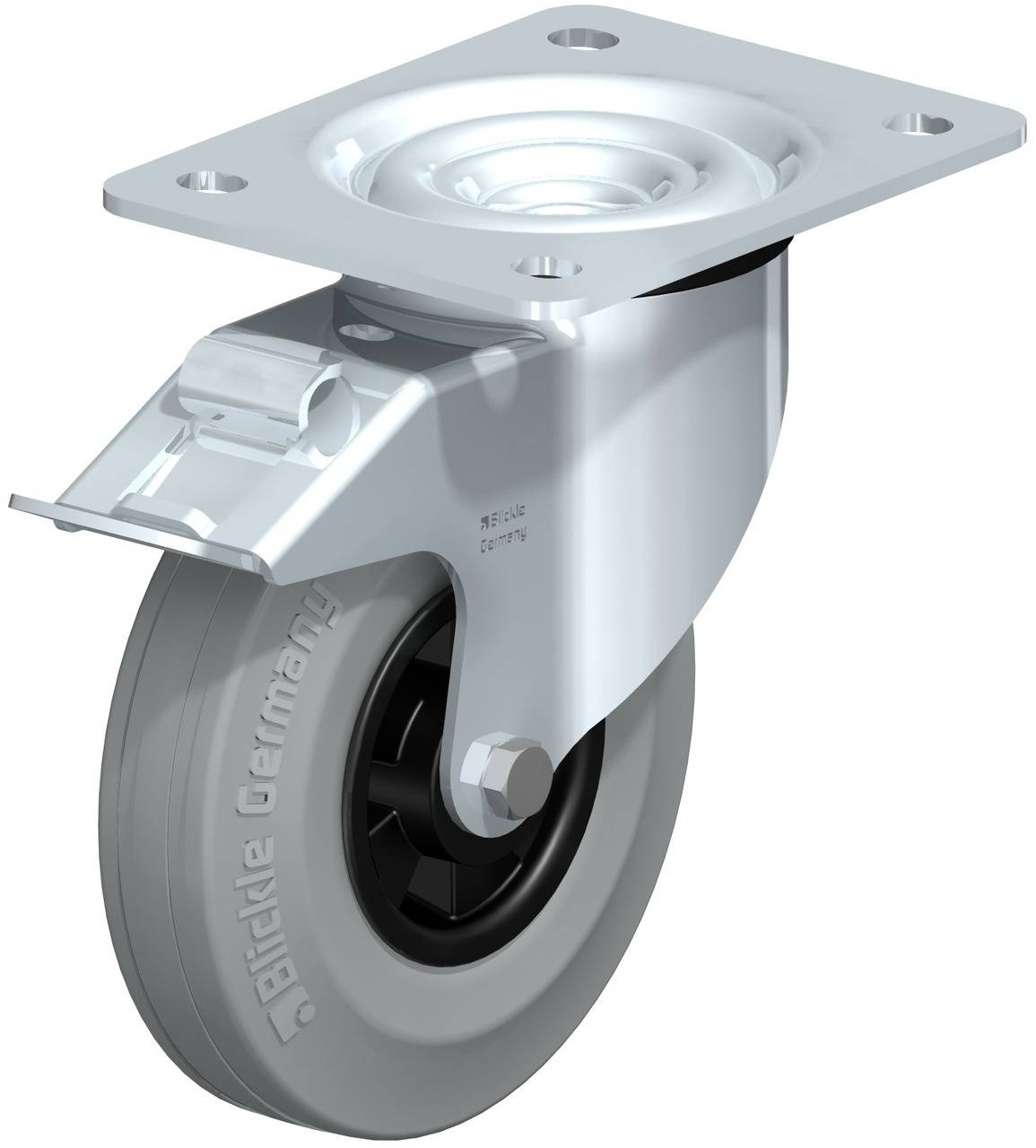 Blickle 709865 L-VPP 140R-FI-SG Forgóvillás görgő, rögzítővel KerékØ: 140 mm Teherbírás (max.): 115 kg 1 db