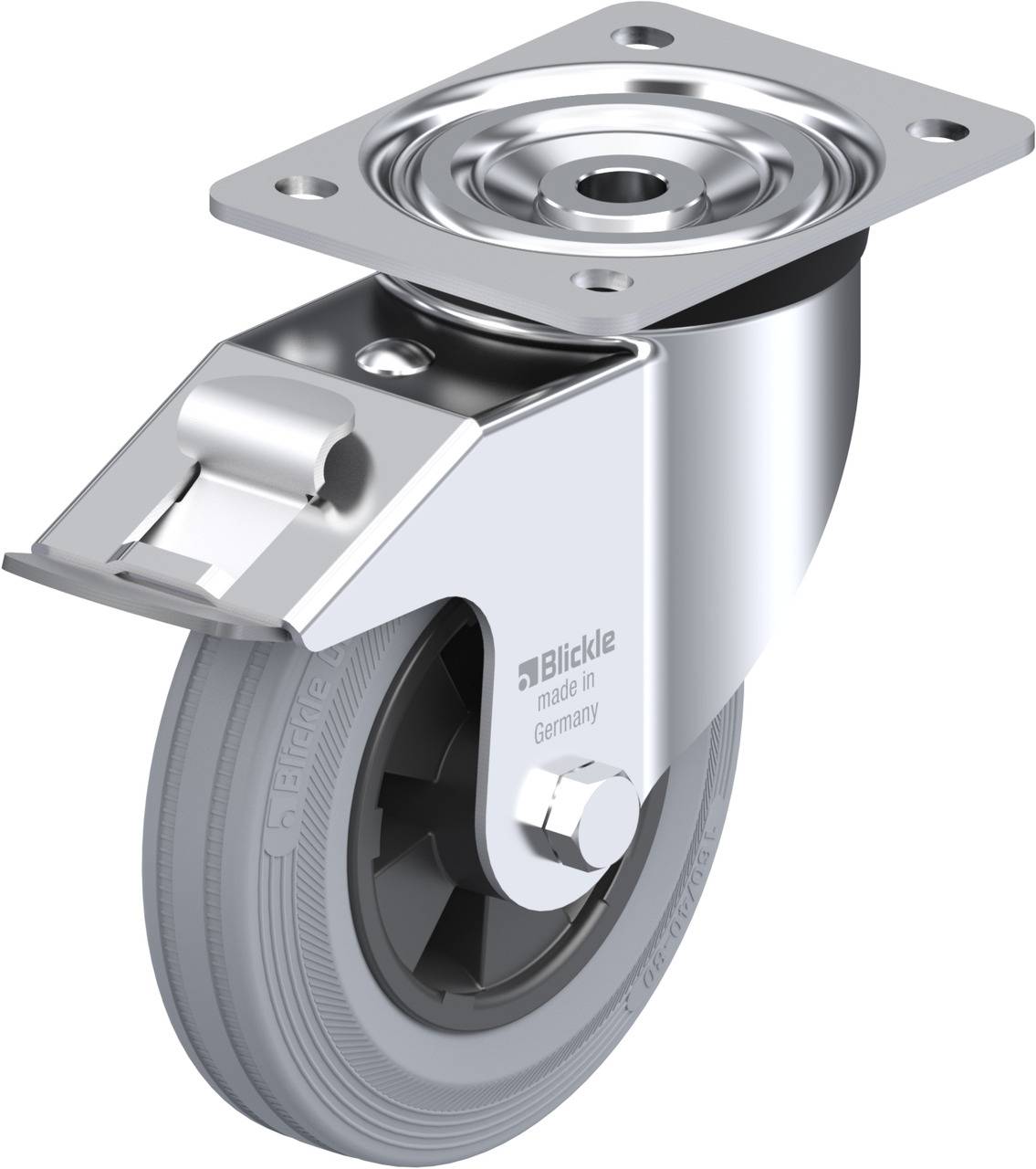 Blickle 92494 L-VPP 160R-FI-SG Forgóvillás görgő, rögzítővel KerékØ: 160 mm Teherbírás (max.): 135 kg 1 db