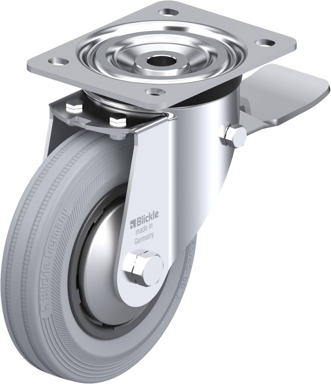 Blickle 484717 L-VPP 160R-ST-SG-FA Forgóvillás görgő, rögzítővel KerékØ: 160 mm Teherbírás (max.): 135 kg 1 db