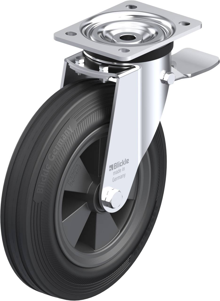 Blickle 50344 L-VPP 250R-3-ST Forgóvillás görgő, rögzítővel KerékØ: 250 mm Teherbírás (max.): 295 kg 1 db