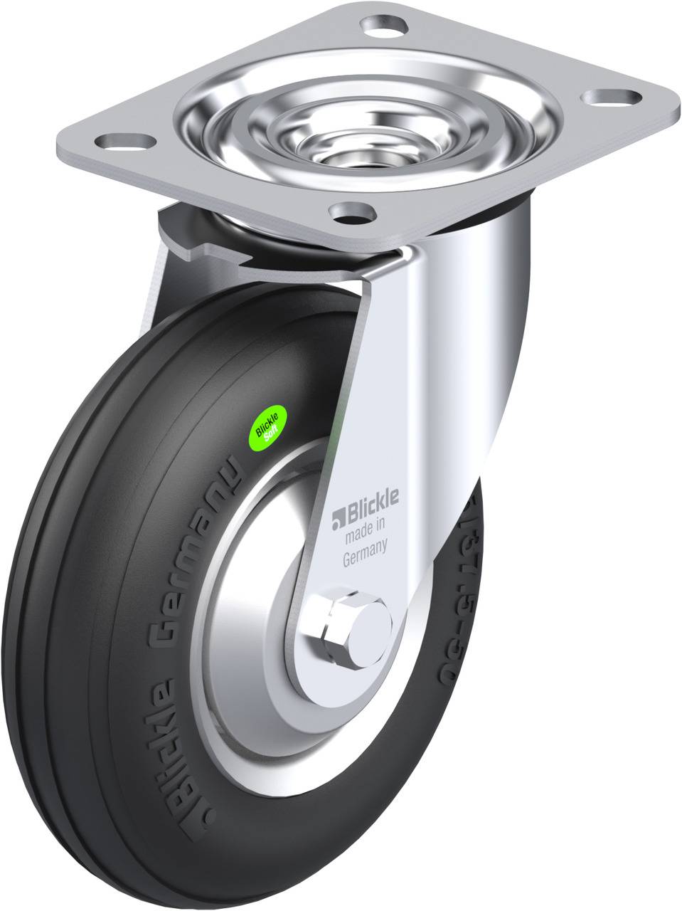 Blickle 747004 L-VW 125R-FA Beálló görgő KerékØ: 125 mm Teherbírás (max.): 50 kg 1 db