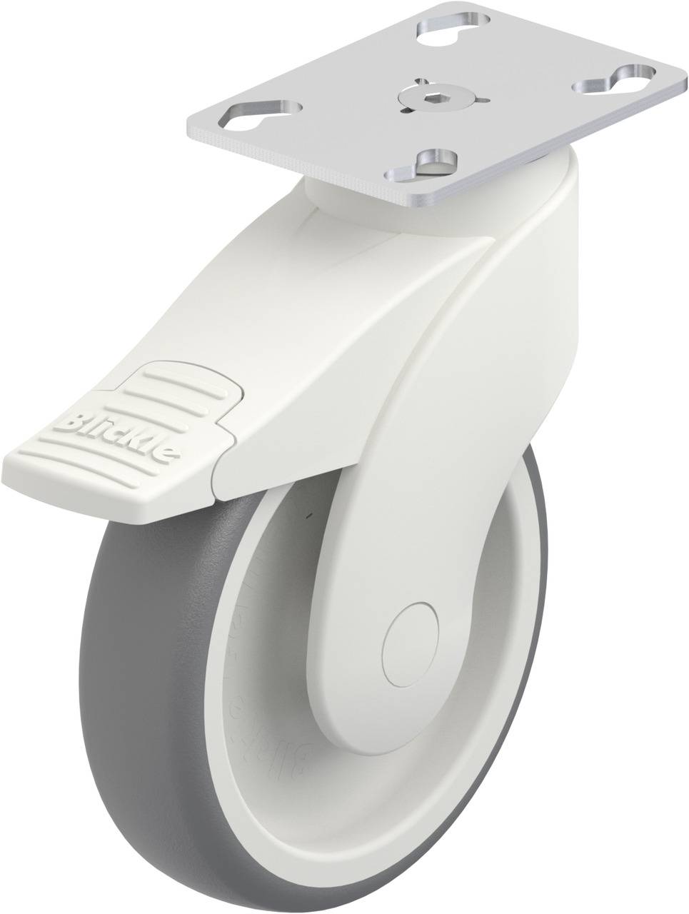 Blickle 744589 LWK-TPA 126G-FI-P25 Forgóvillás görgő, rögzítővel KerékØ: 125 mm Teherbírás (max.): 110 kg 1 db