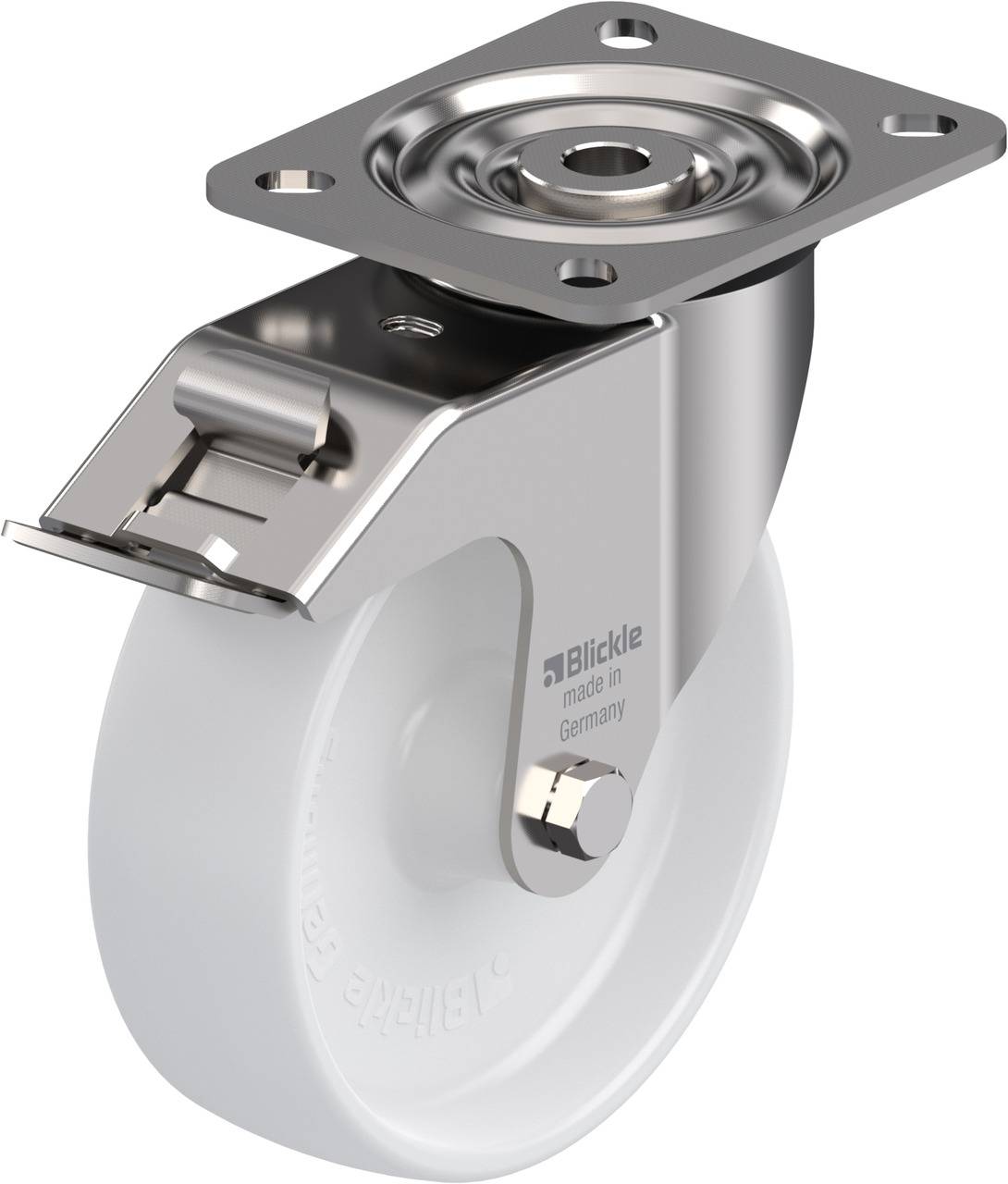 Blickle 755169 LX-PO 125G-FI Forgóvillás görgő, rögzítővel KerékØ: 125 mm Teherbírás (max.): 250 kg 1 db