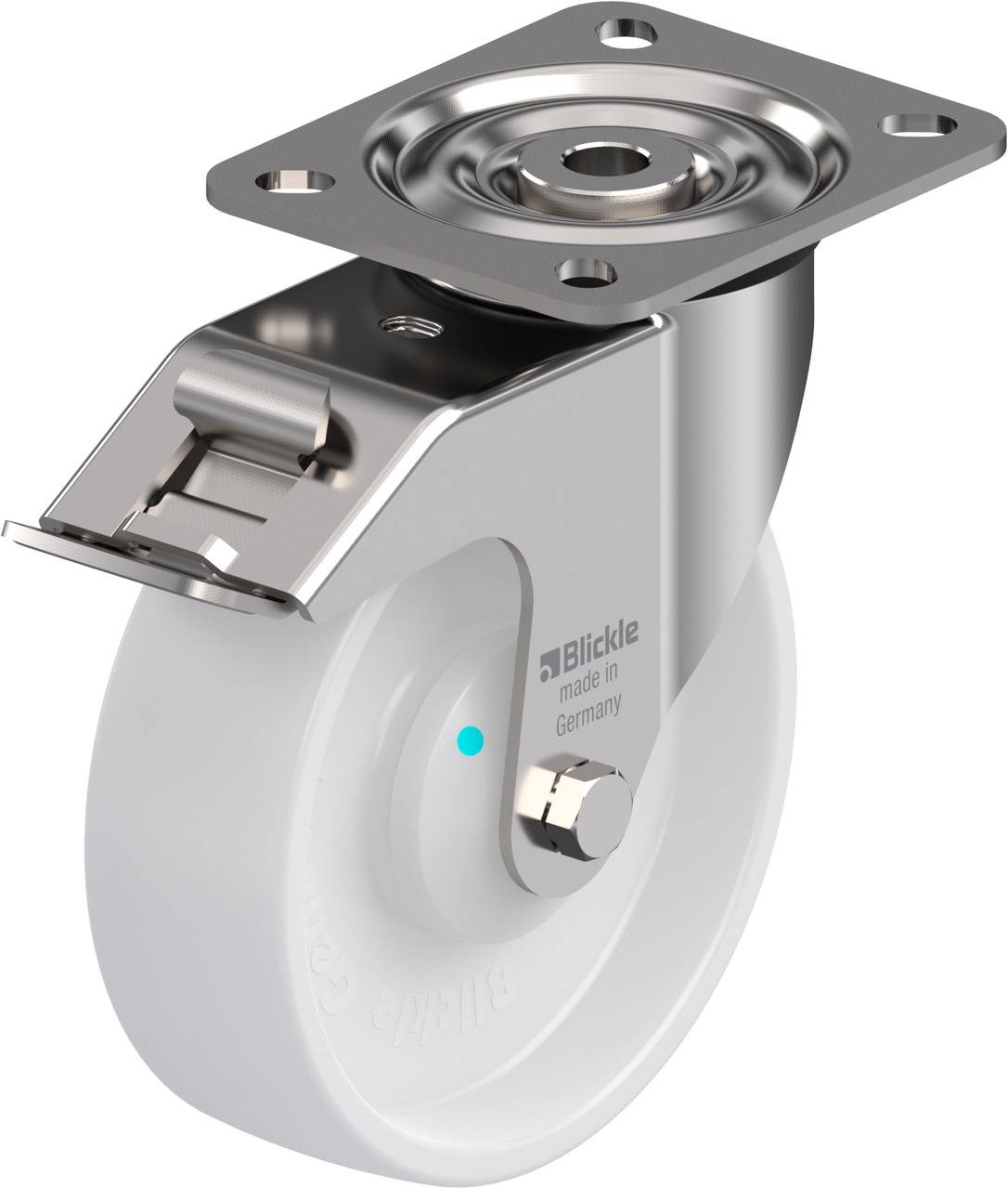 Blickle 755171 LX-PO 125KAD-FI Forgóvillás görgő, rögzítővel KerékØ: 125 mm Teherbírás (max.): 250 kg 1 db