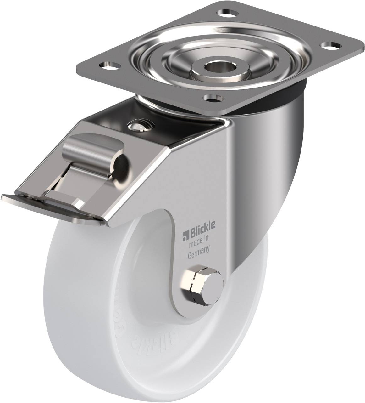 Blickle 286641 LX-PO 150XR-FI Forgóvillás görgő, rögzítővel KerékØ: 150 mm Teherbírás (max.): 400 kg 1 db
