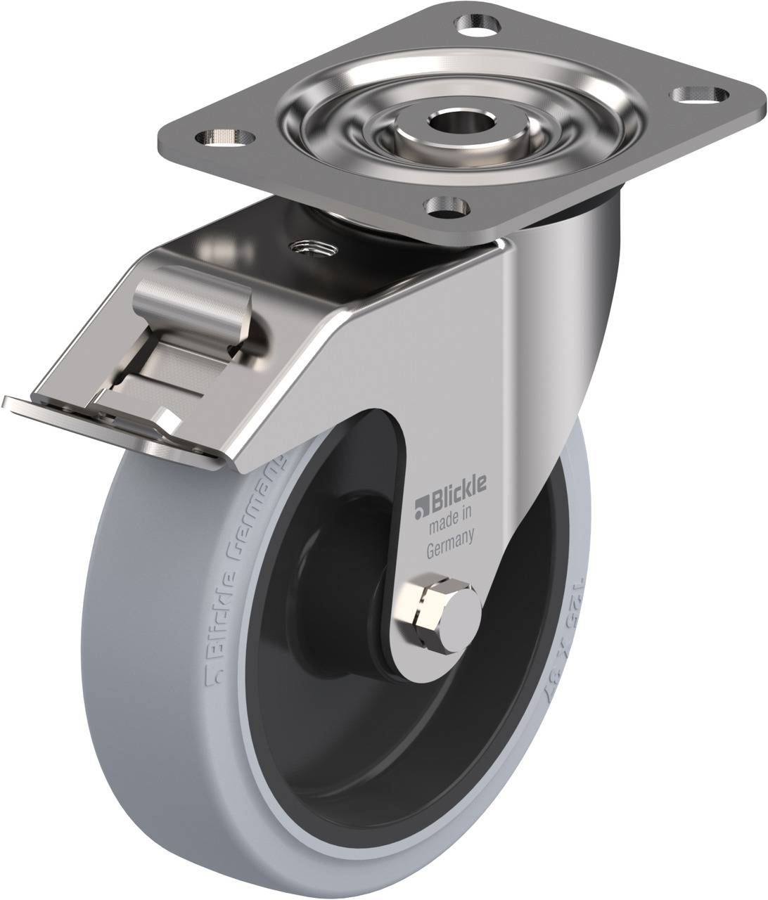 Blickle 755191 LX-POEV 125XR-FI-SG Forgóvillás görgő, rögzítővel KerékØ: 125 mm Teherbírás (max.): 250 kg 1 db