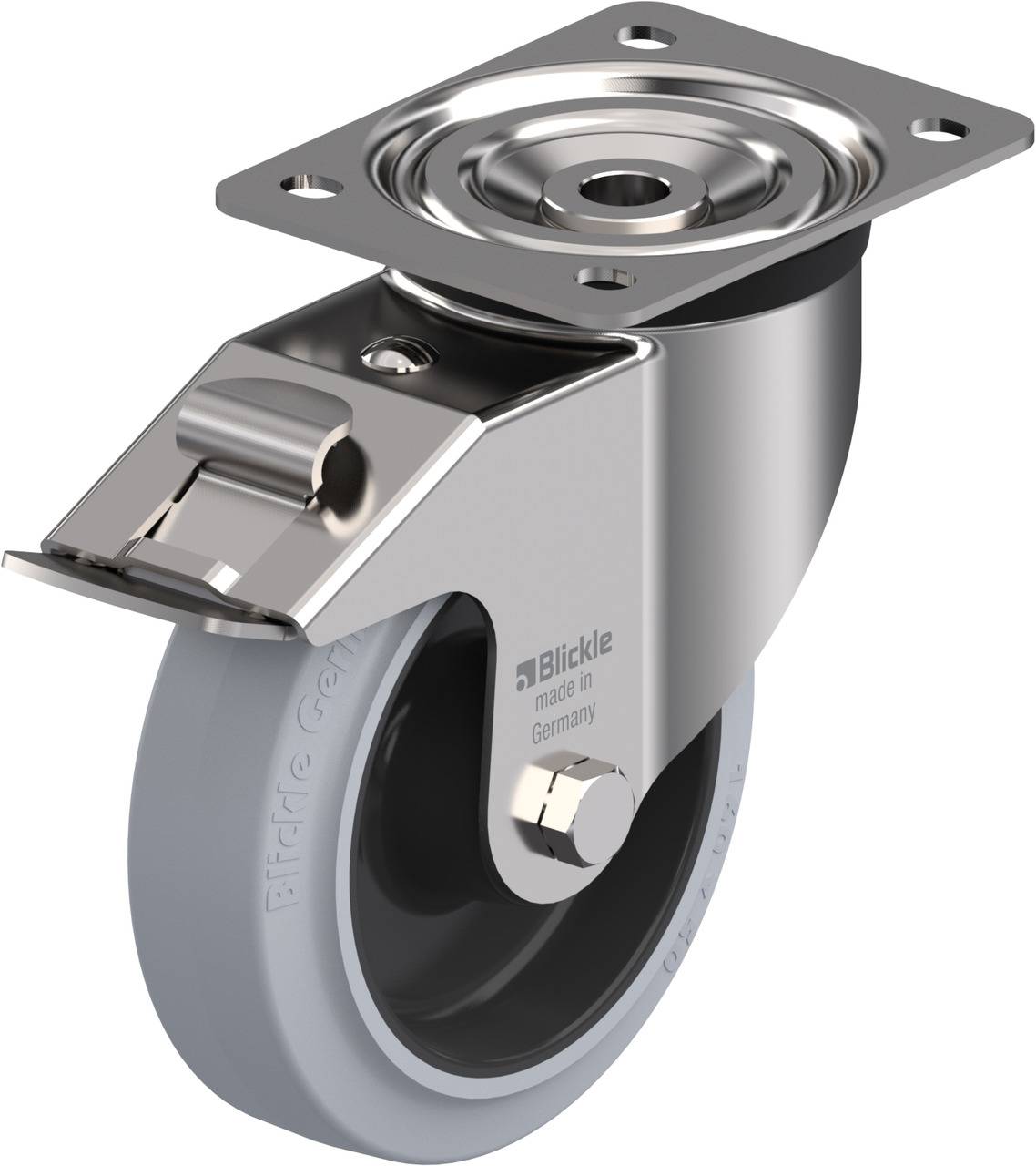 Blickle 293498 LX-POEV 160XR-FI-SG Forgóvillás görgő, rögzítővel KerékØ: 160 mm Teherbírás (max.): 400 kg 1 db