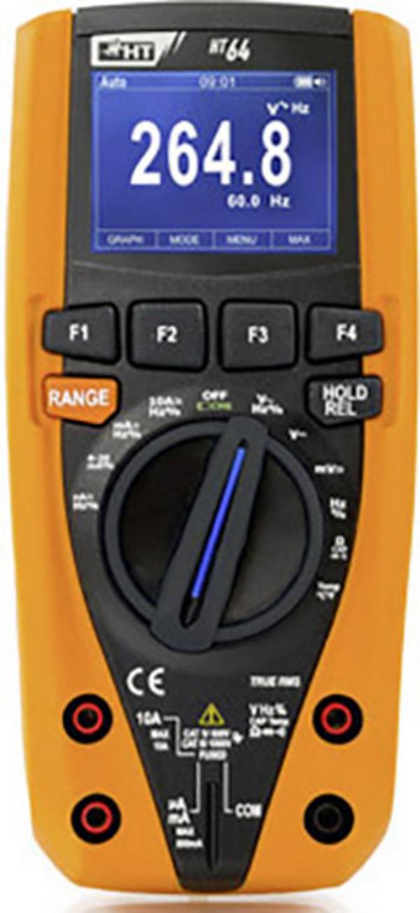 HT Instruments HT64 Kézi multiméter Kalibráció (DAkkS) digitális Adatgyűjtő CAT III 1000 V, CAT IV 600 V Kijelző (digitek): 6000