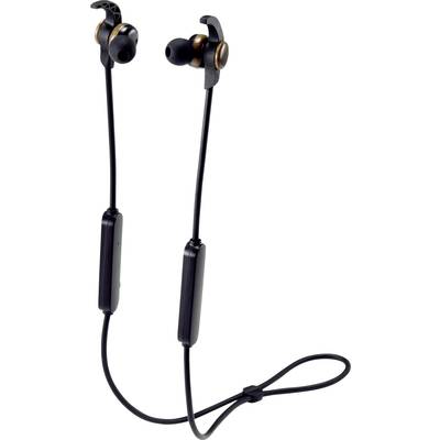 Nyakpántos bluetooth headset, Sport In Ear, fekete/barna, Renkforce RF-WH-150