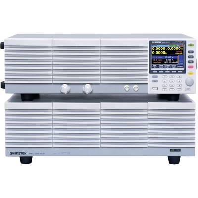 GW Instek PEL-3211E precíziós terhelőeszköz digitális kijelzővel, amely feszültség- és áramerősség-értékeket mutat. Eszközök mérésére és kalibrálására használható.