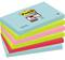 Egy rakás színes Post-it jegyzettömb kék, sárga, zöld, rózsaszín és piros színekben, jól felismerhetően a 'Post-it' márka termékeiként.