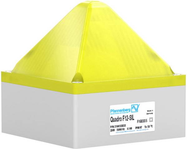 Pfannenberg Villanó lámpa  QUADRO F12-SIL 24 DC YE 21041803601 Sárga Sárga  24 V/DC