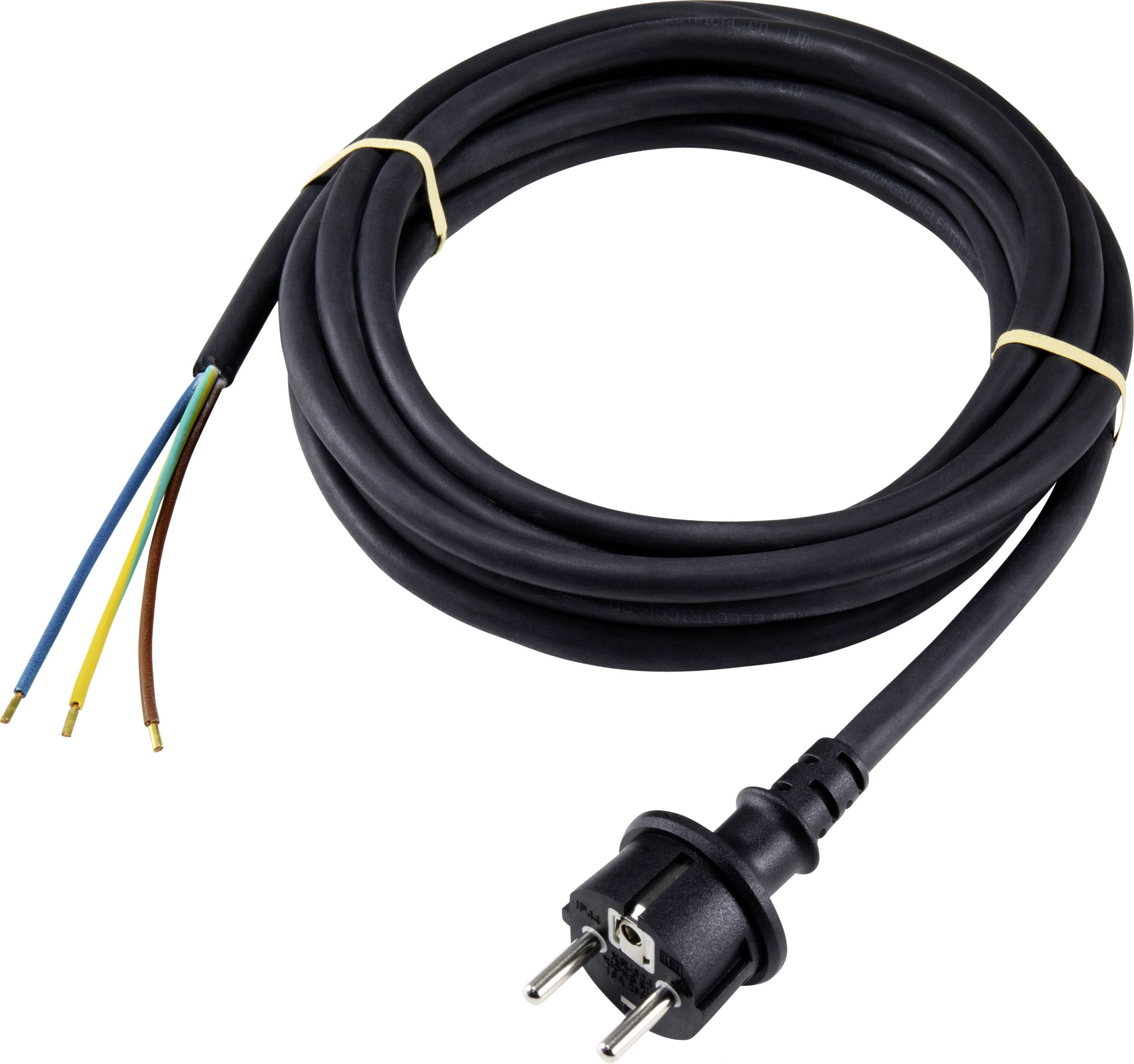 Sygonix SY-5043462 Csatlakozókábel Áram Fekete 4.50 m
