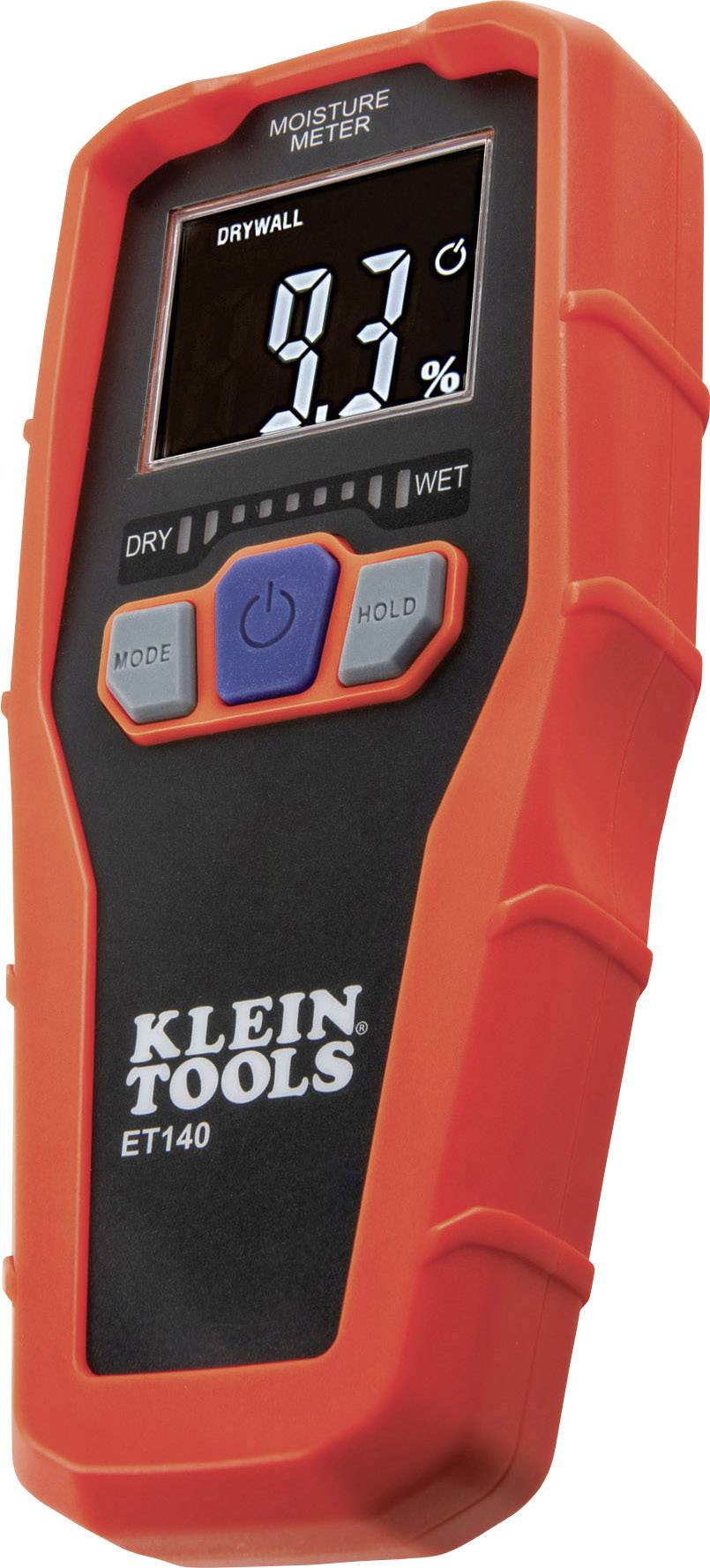 Klein Tools ET140 Anyagnedvesség mérő Mérési tartomány (épület nedvességtartalom) 0 - 100 % vol Mérési tartomány (fa nedvességtartalom) 0 - 55 % vol Keményfához