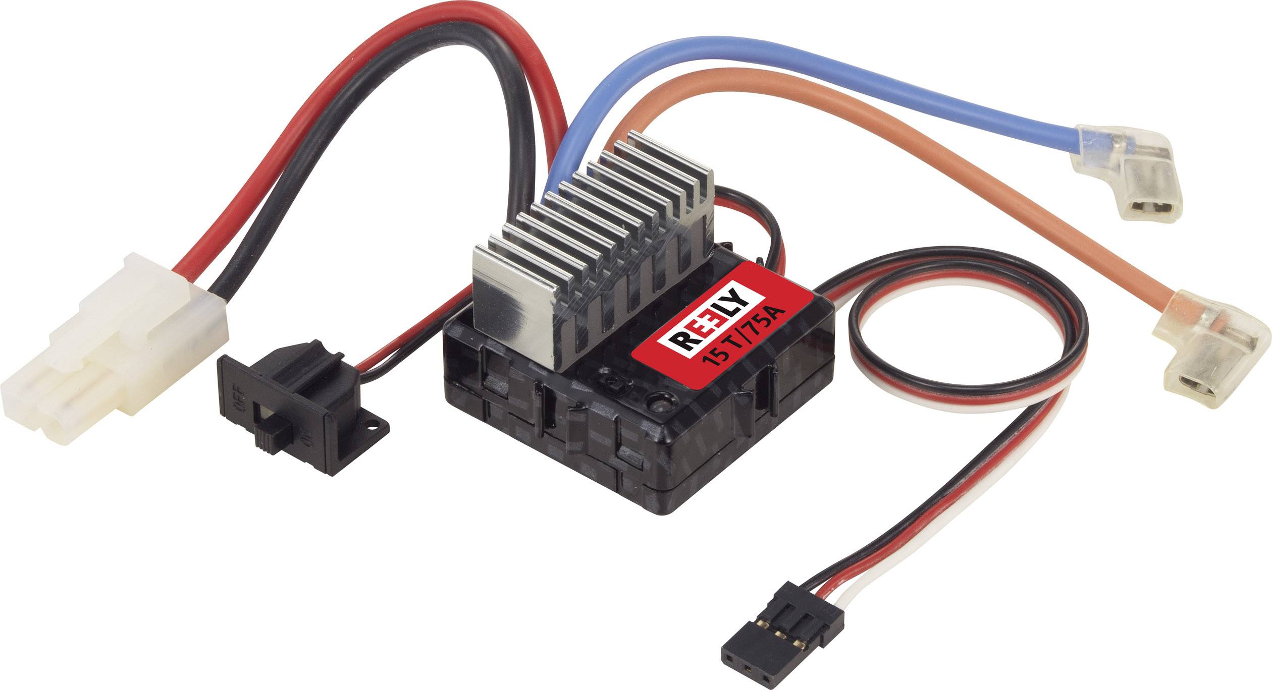 Reely Carbon Modellautó brushed menetszabályozó Terhelhetőség (max. A): 106 A Motorlimit (fordulat) szám: 15-1