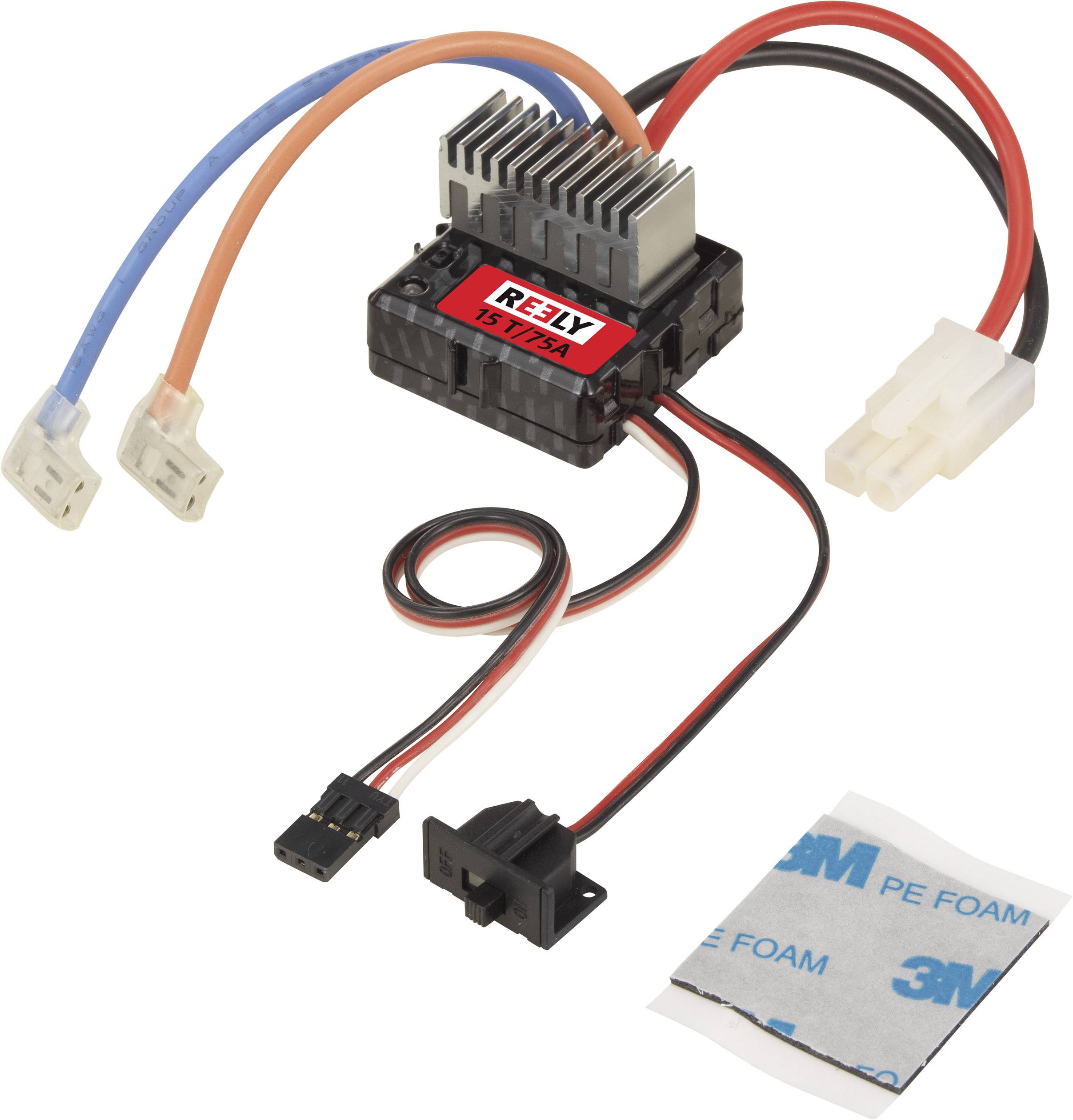 Reely Carbon Modellautó brushed menetszabályozó Terhelhetőség (max. A): 106 A Motorlimit (fordulat) szám: 15-2