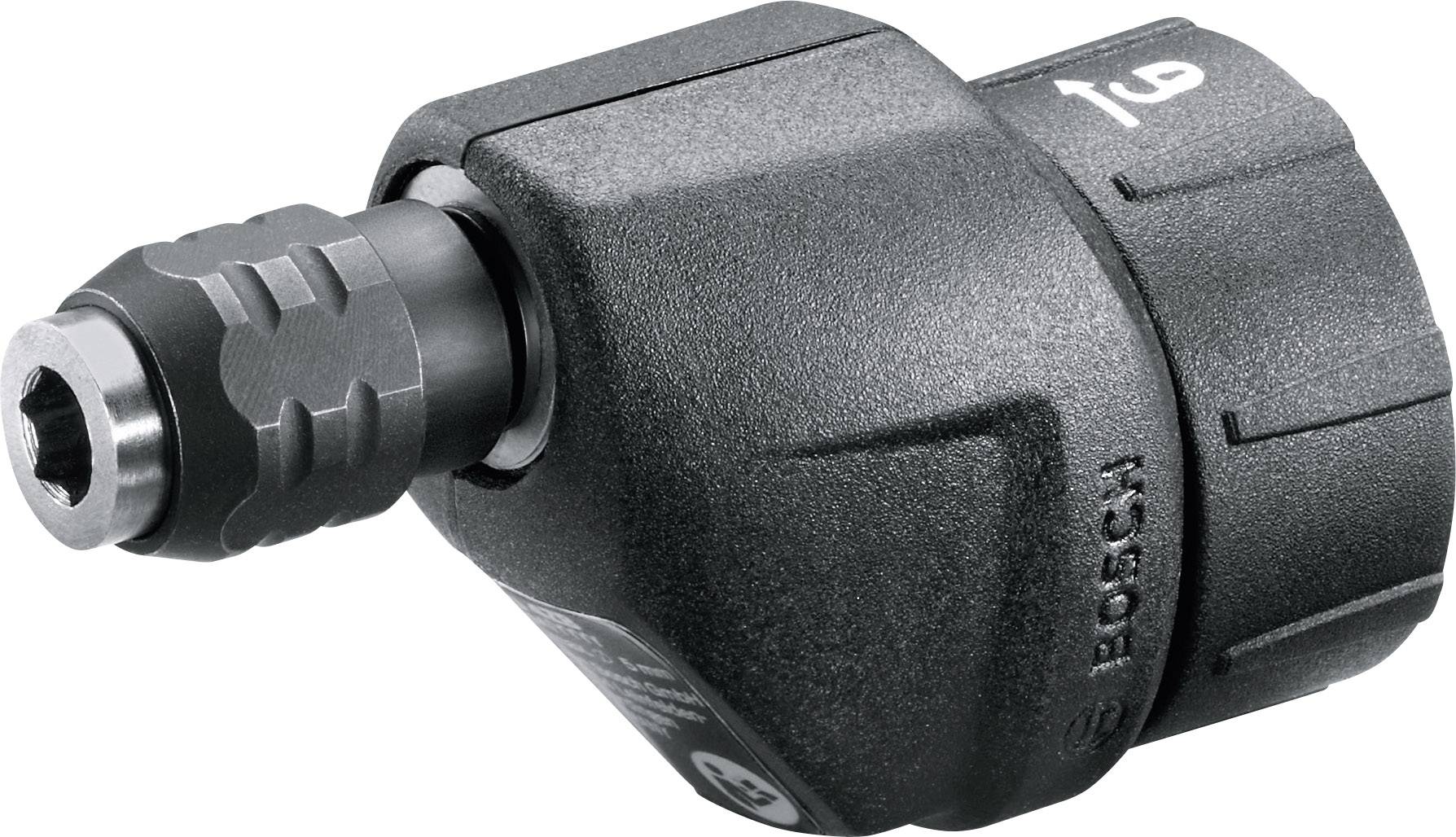 Egy fekete anyagú, fém hegyű szögfejű csavarozó feltét, amely alkalmas nehezen hozzáférhető helyeken végzendő csavarozási munkákhoz.