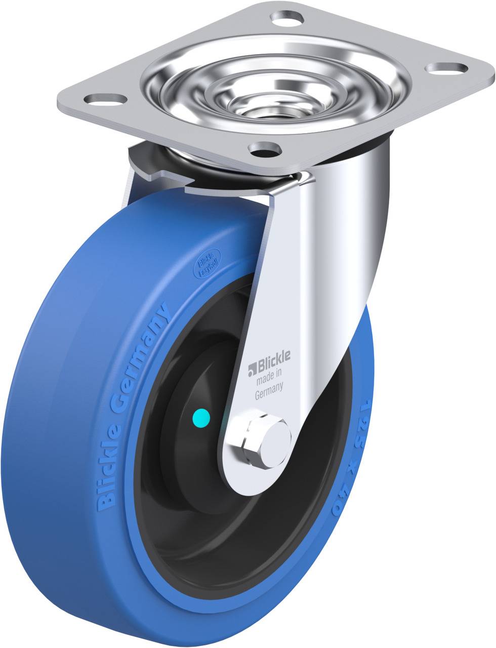 Blickle 749604 LE-POEV 125KAD-SB Beálló görgő KerékØ: 125 mm Teherbírás (max.): 150 kg 1 db