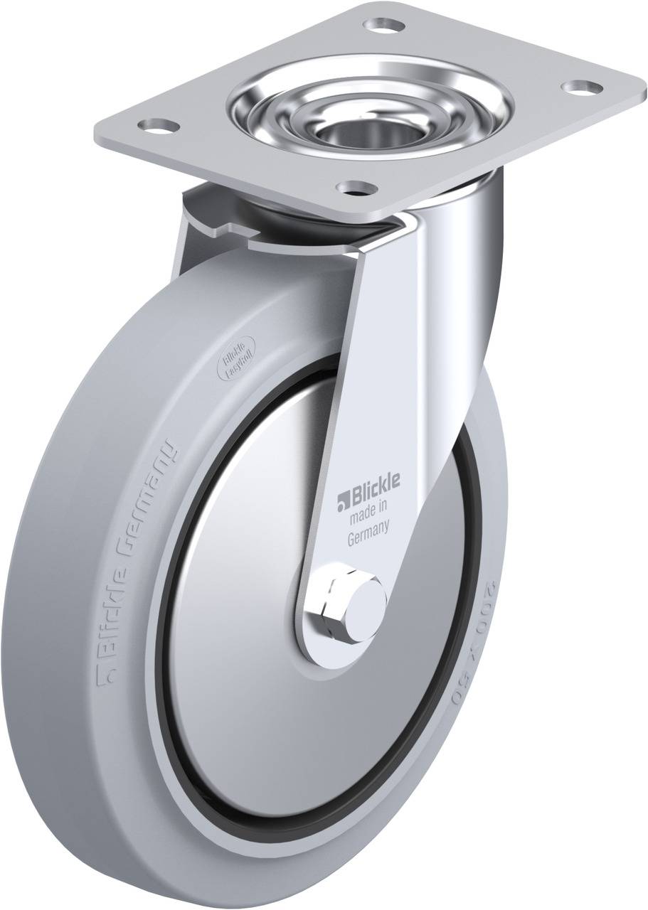 Blickle 850345 LE-POEV 200XKA-SG-FA Beálló görgő KerékØ: 200 mm Teherbírás (max.): 300 kg 1 db