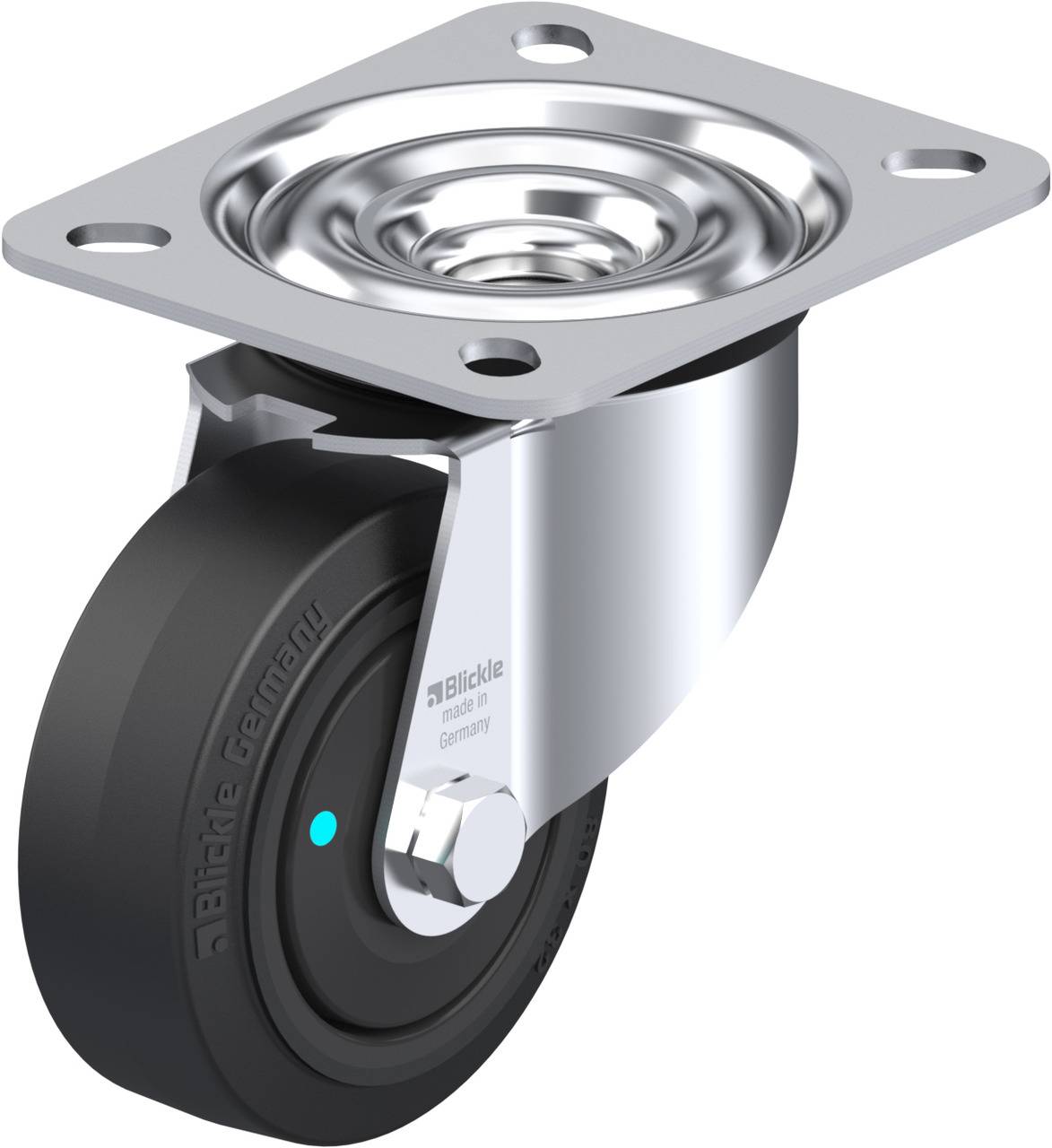 Blickle 850076 LE-POEV 80KFD Beálló görgő KerékØ: 80 mm Teherbírás (max.): 140 kg 1 db