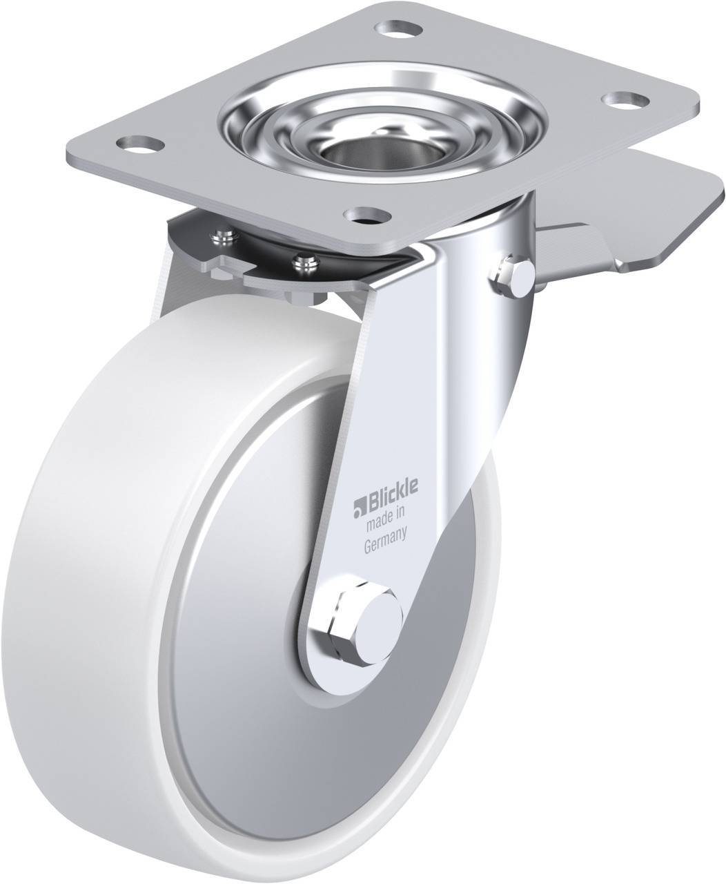 Blickle 762856 LE-PPN 150G-ST-FA Forgóvillás görgő, rögzítővel KerékØ: 150 mm Teherbírás (max.): 300 kg 1 db