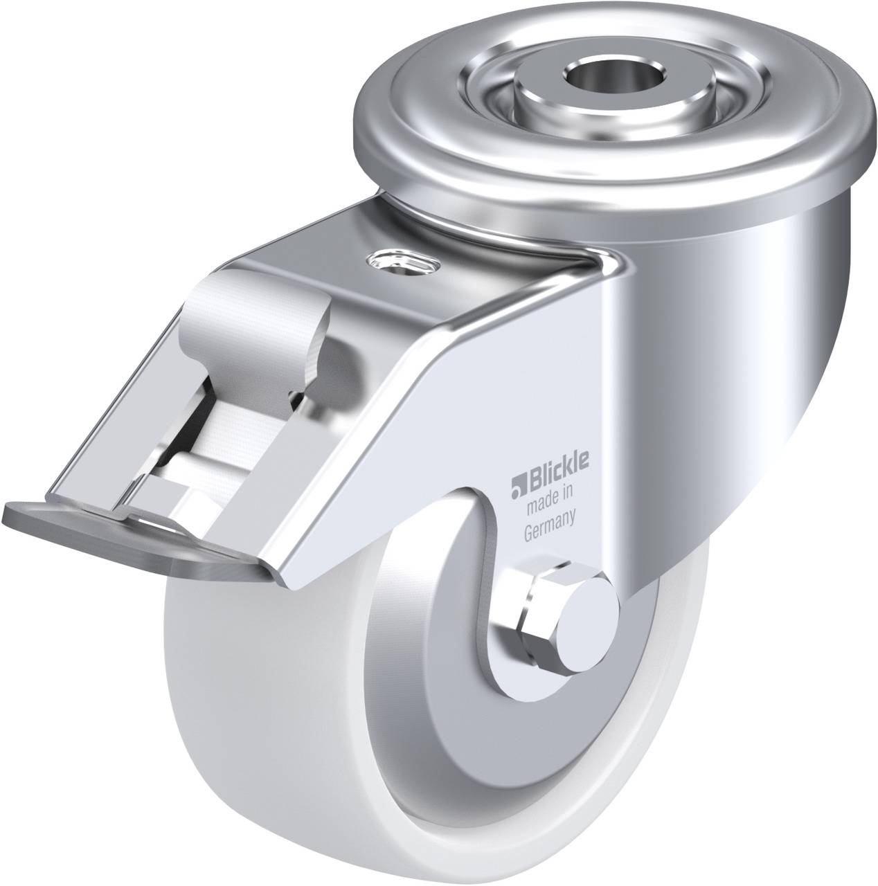 Blickle 762925 LER-PPN 80R-FI-FA Forgóvillás görgő, rögzítővel KerékØ: 80 mm Teherbírás (max.): 120 kg 1 db
