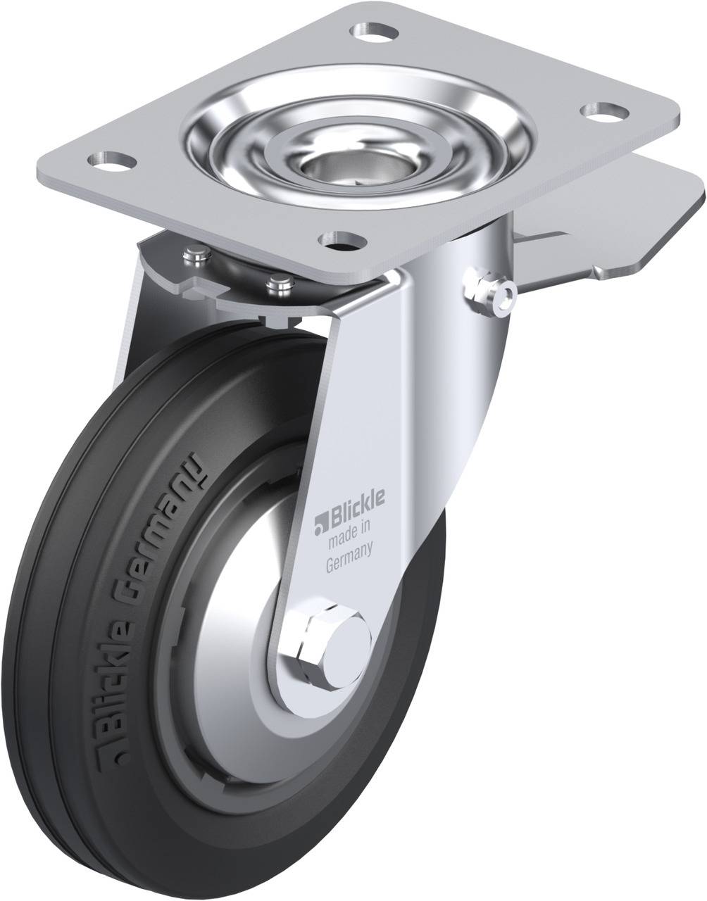 Blickle 749720 LE-VPP 150G-ST-FA Forgóvillás görgő, rögzítővel KerékØ: 150 mm Teherbírás (max.): 135 kg 1 db