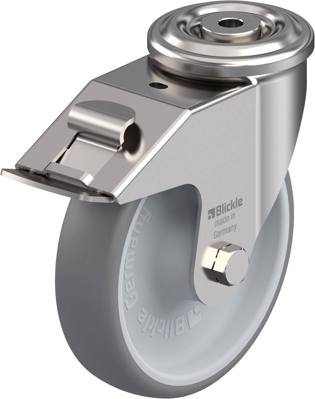 Blickle 754540 LEXR-TPA 160XR-FI Forgóvillás görgő, rögzítővel KerékØ: 160 mm Teherbírás (max.): 200 kg 1 db