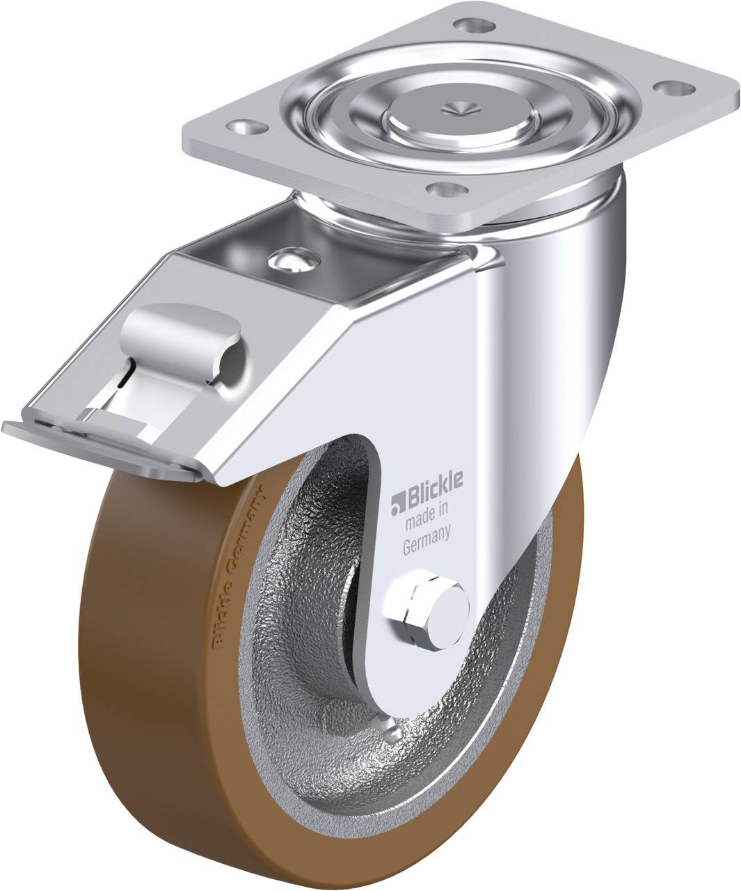 Blickle 754605 LH-GB 180K-FI Forgóvillás görgő, rögzítővel KerékØ: 180 mm Teherbírás (max.): 900 kg 1 db