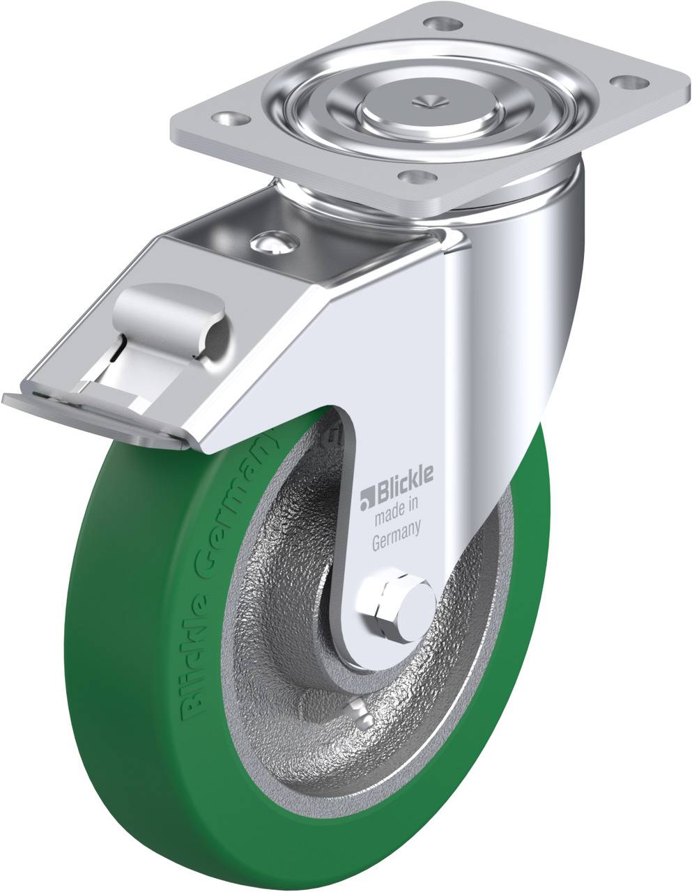 Blickle 754612 LH-GST 200K-FI Forgóvillás görgő, rögzítővel KerékØ: 200 mm Teherbírás (max.): 800 kg 1 db