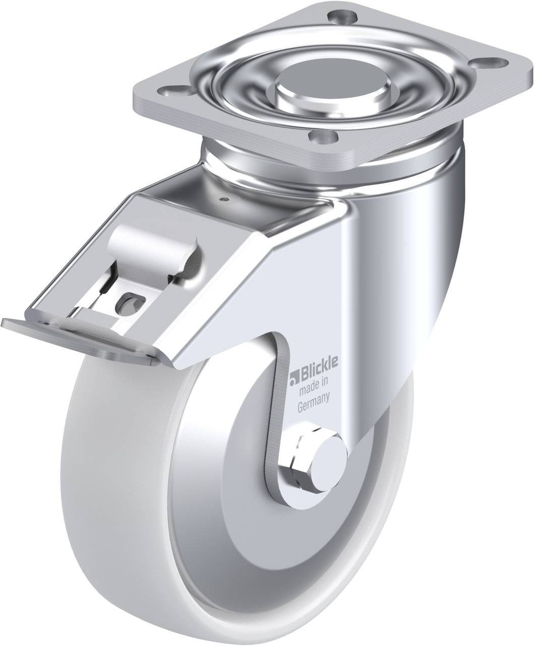 Blickle 749998 LH-PO 125G-1-FI-FA Forgóvillás görgő, rögzítővel KerékØ: 125 mm Teherbírás (max.): 300 kg 1 db