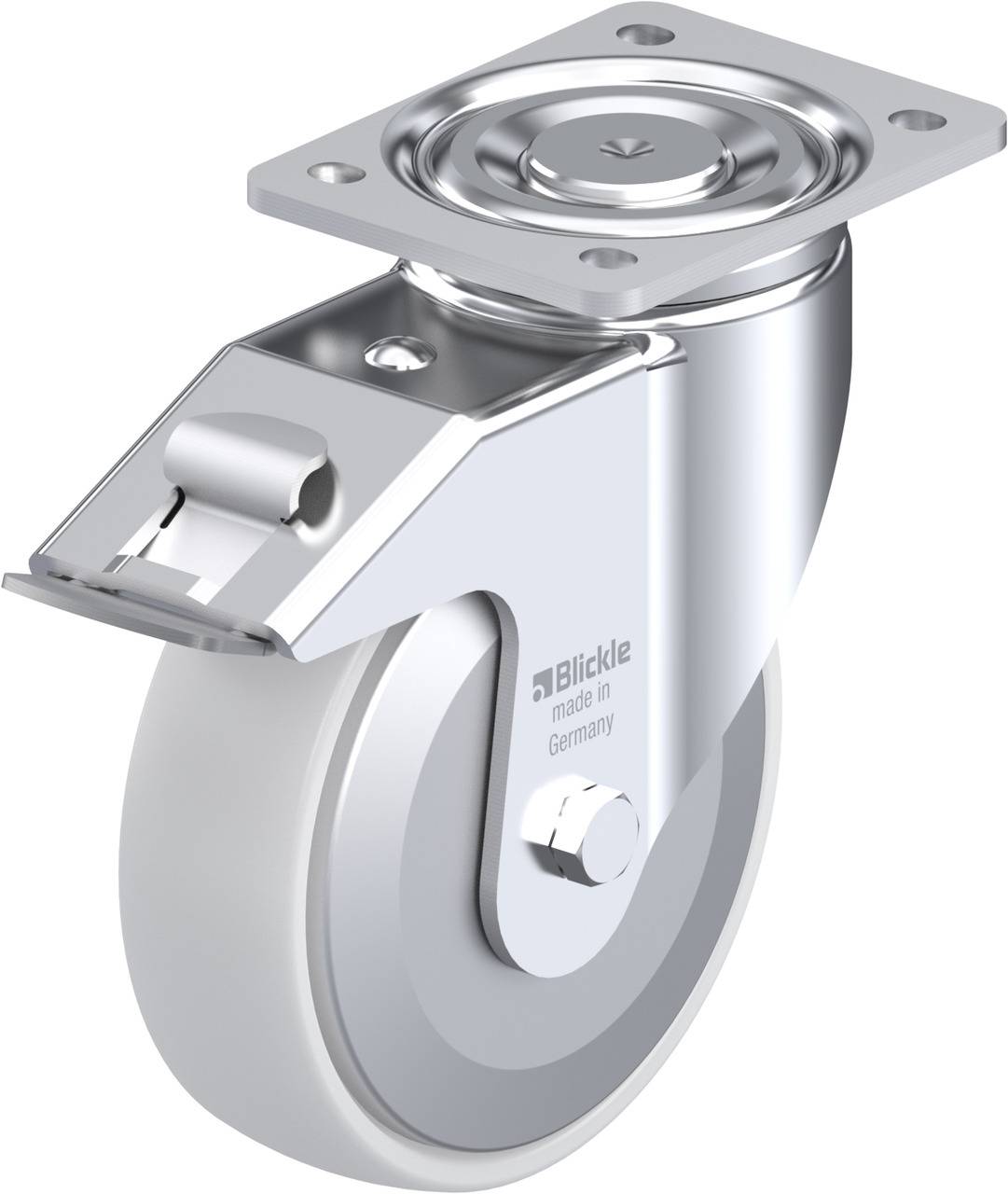 Blickle 750035 LH-PO 175G-FI-FA Forgóvillás görgő, rögzítővel KerékØ: 175 mm Teherbírás (max.): 500 kg 1 db