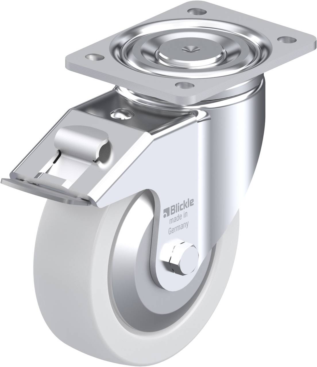 Blickle 852915 LH-SPO 160K-FI-FA Forgóvillás görgő, rögzítővel KerékØ: 160 mm Teherbírás (max.): 850 kg 1 db