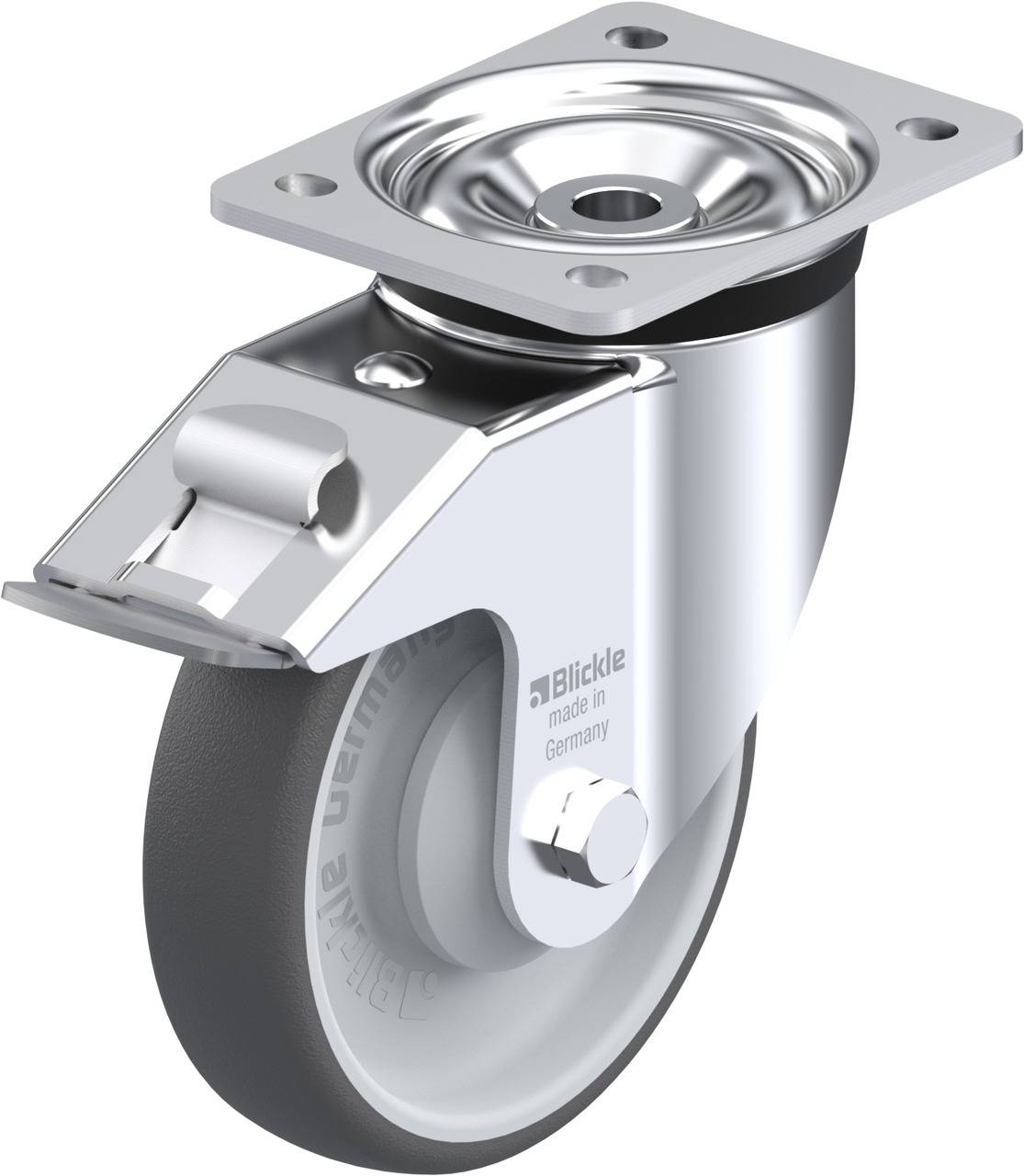 Blickle 760101 LK-PATH 160KA-FI Forgóvillás görgő, rögzítővel KerékØ: 160 mm Teherbírás (max.): 400 kg 1 db
