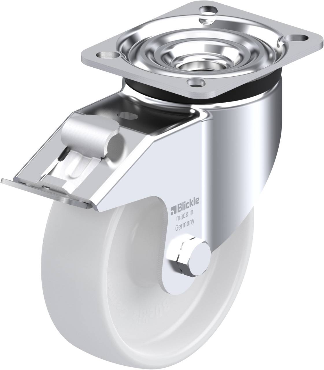 Blickle 852699 LK-PO 125XR-1-FI Forgóvillás görgő, rögzítővel KerékØ: 125 mm Teherbírás (max.): 300 kg 1 db