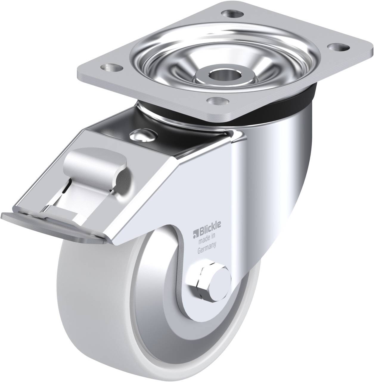 Blickle 852747 LK-PO 127K-FI-FA Forgóvillás görgő, rögzítővel KerékØ: 125 mm Teherbírás (max.): 400 kg 1 db