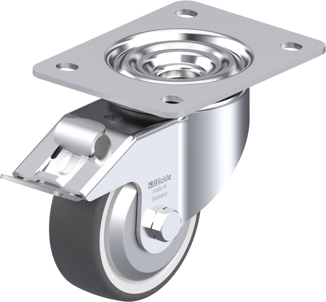Blickle 750416 LK-POTH 100R-3-FI-FA Forgóvillás görgő, rögzítővel KerékØ: 100 mm Teherbírás (max.): 300 kg 1 db