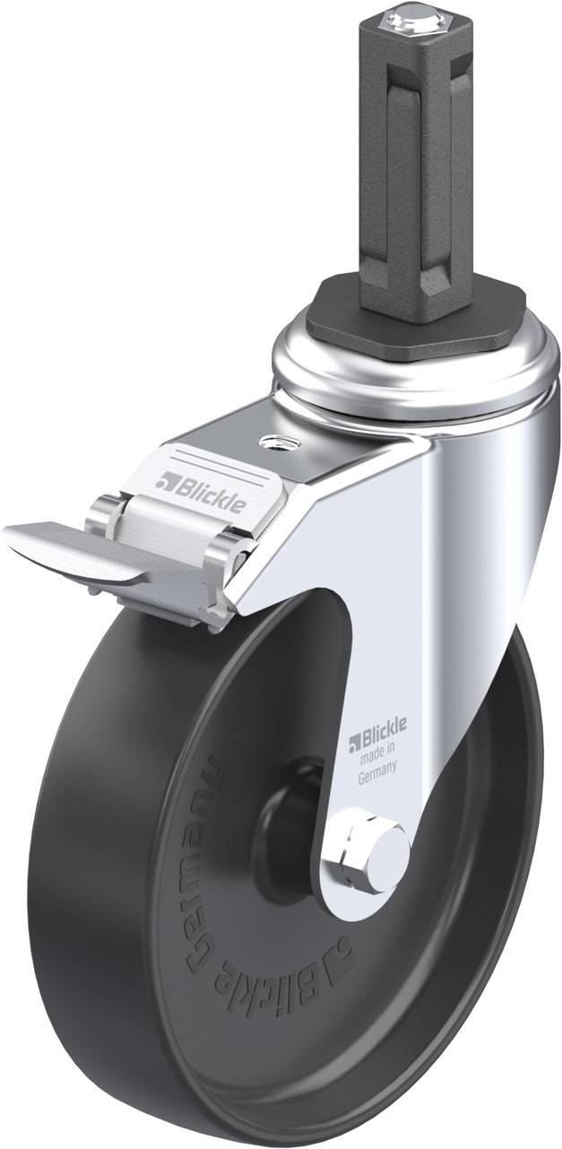 Blickle 849039 LKRA-POA 125G-11-FI-EV12 Roulette pivotante avec blocage Diamètre de la roue: 125 mm Capacité de charge (max.): 120 kg 1 pc(s)