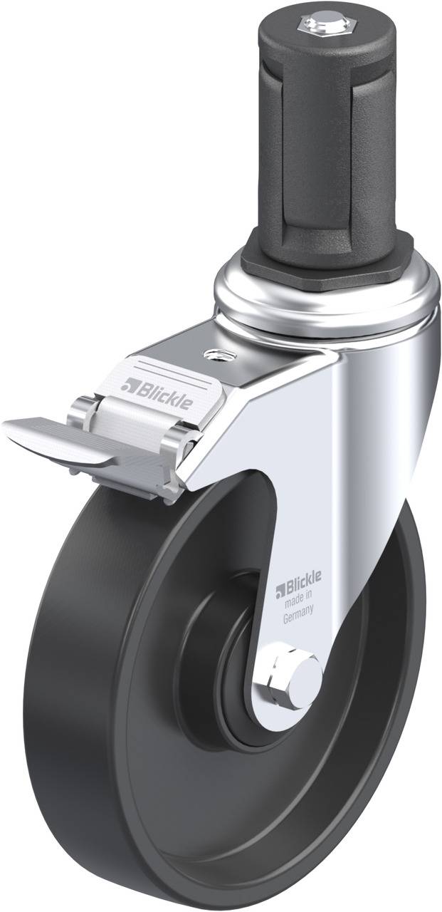 Blickle 849056 LKRA-POA 125K-11-FI-ER15 Roulette pivotante avec blocage Diamètre de la roue: 125 mm Capacité de charge (max.): 120 kg 1 pc(s)