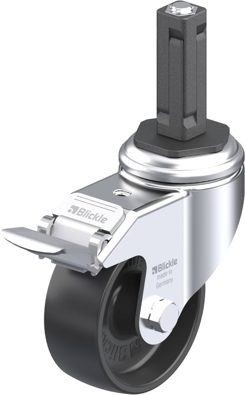 Blickle 848987 LKRA-POA 80G-11-FI-EV12 Forgóvillás görgő, rögzítővel KerékØ: 80 mm Teherbírás (max.): 120 kg 1 db