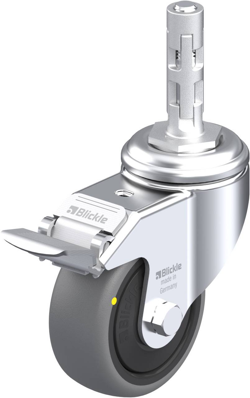 Blickle 750751 LKRA-TPA 80KF-11-FI-ELS-E11 Forgóvillás görgő, rögzítővel KerékØ: 80 mm Teherbírás (max.): 65 kg 1 db