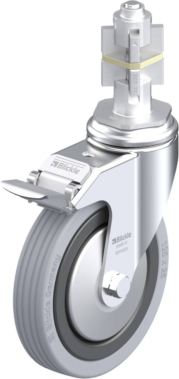 Blickle 750800 LKRA-VPA 125G-11-FI-FA-E17 Forgóvillás görgő, rögzítővel KerékØ: 125 mm Teherbírás (max.): 100 kg 1 db