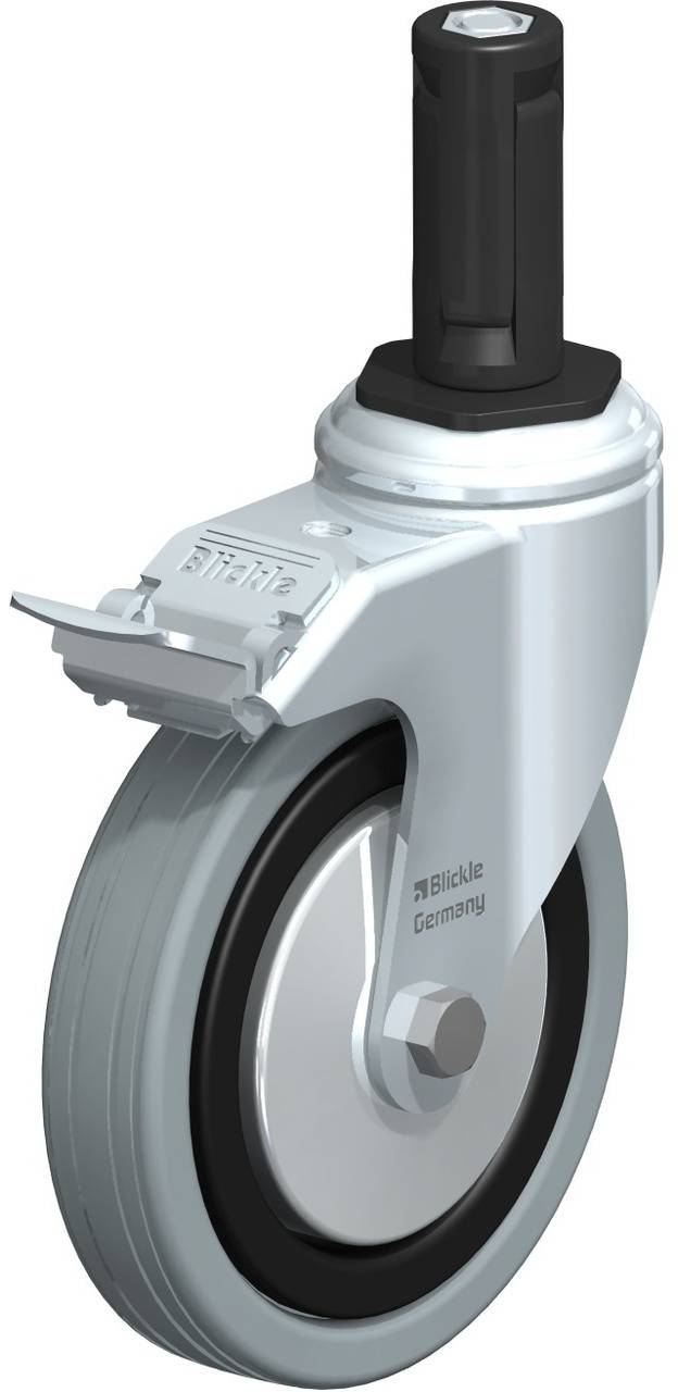 Blickle 848246 LKRA-VPA 125G-11-FI-FA-ER13 Forgóvillás görgő, rögzítővel KerékØ: 125 mm Teherbírás (max.): 100 kg 1 db