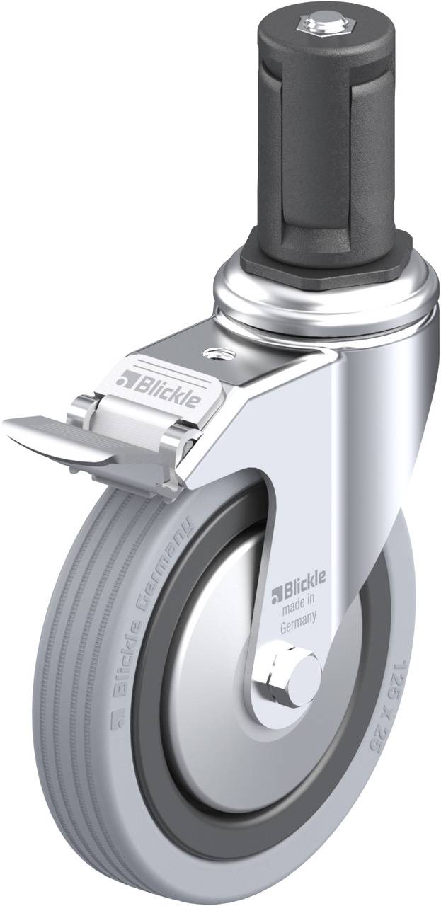 Blickle 848248 LKRA-VPA 125G-11-FI-FA-ER15 Forgóvillás görgő, rögzítővel KerékØ: 125 mm Teherbírás (max.): 100 kg 1 db
