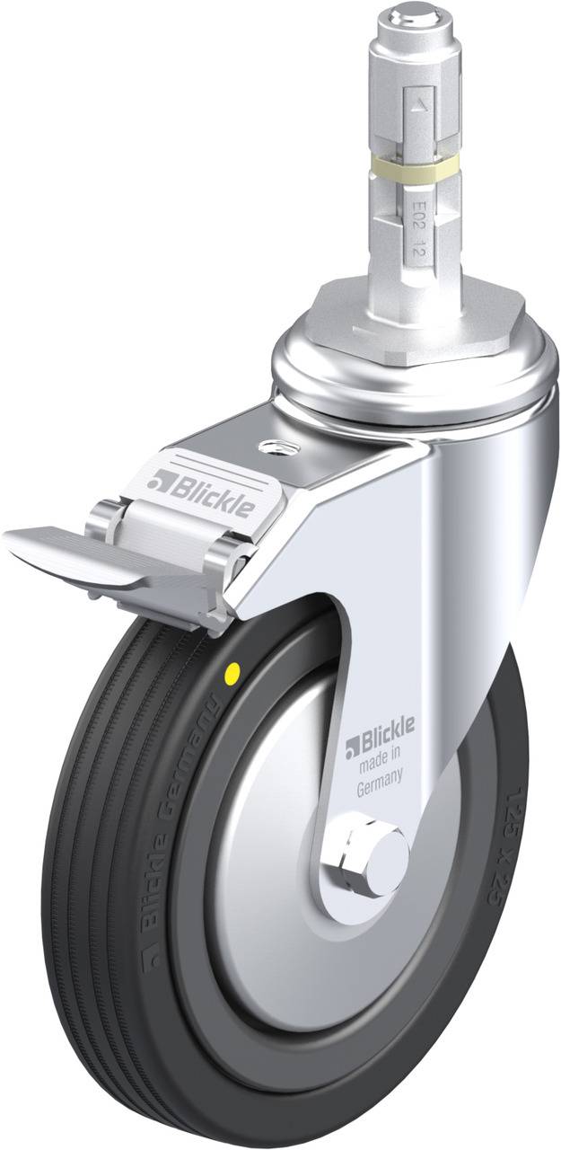 Blickle 750816 LKRA-VPA 125K-11-FI-EL-FA-E12 Forgóvillás görgő, rögzítővel KerékØ: 125 mm Teherbírás (max.): 75 kg 1 db