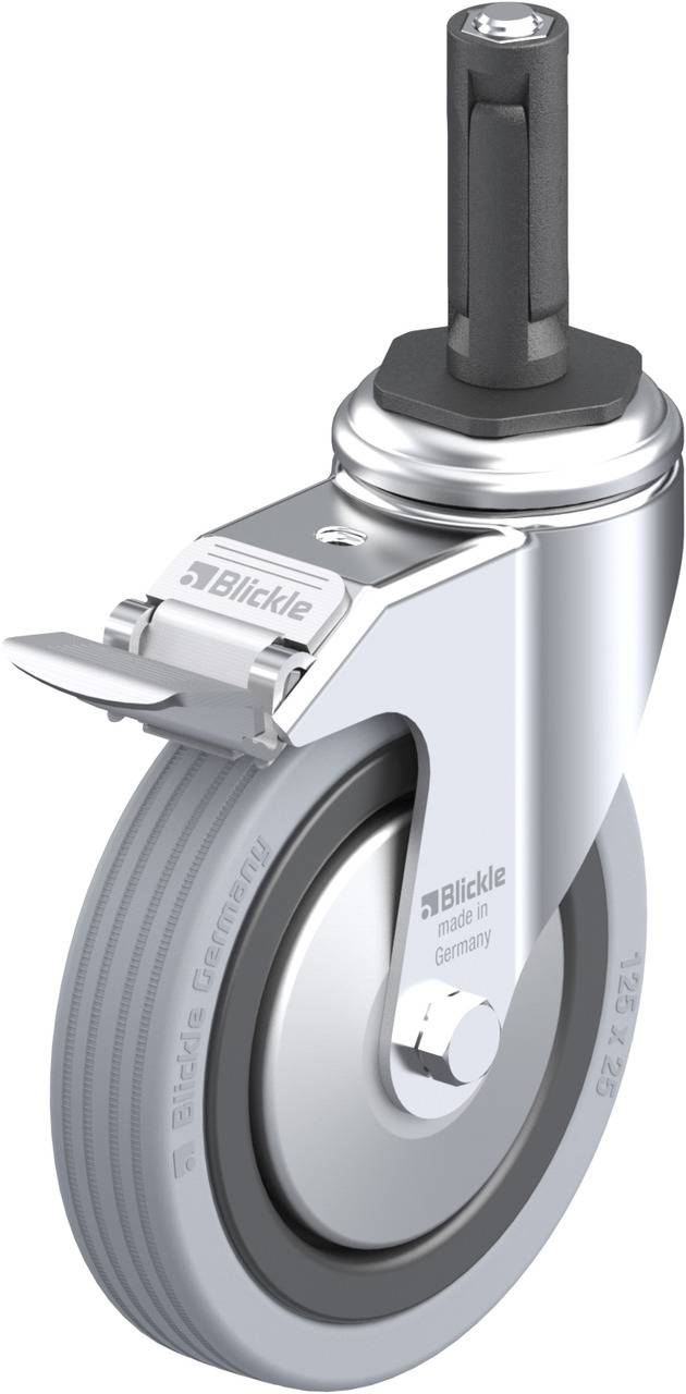 Blickle 848281 LKRA-VPA 125K-11-FI-FA-ER12 Forgóvillás görgő, rögzítővel KerékØ: 125 mm Teherbírás (max.): 100 kg 1 db