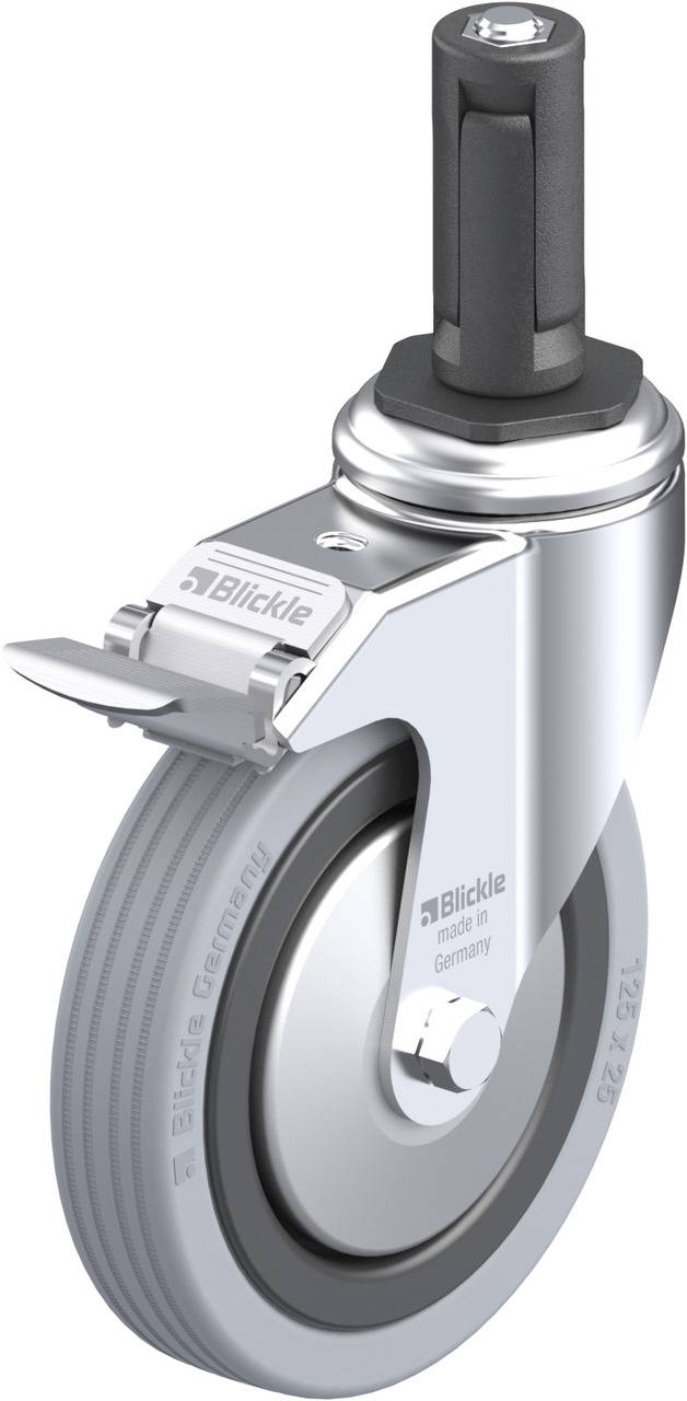 Blickle 848282 LKRA-VPA 125K-11-FI-FA-ER13 Forgóvillás görgő, rögzítővel KerékØ: 125 mm Teherbírás (max.): 100 kg 1 db