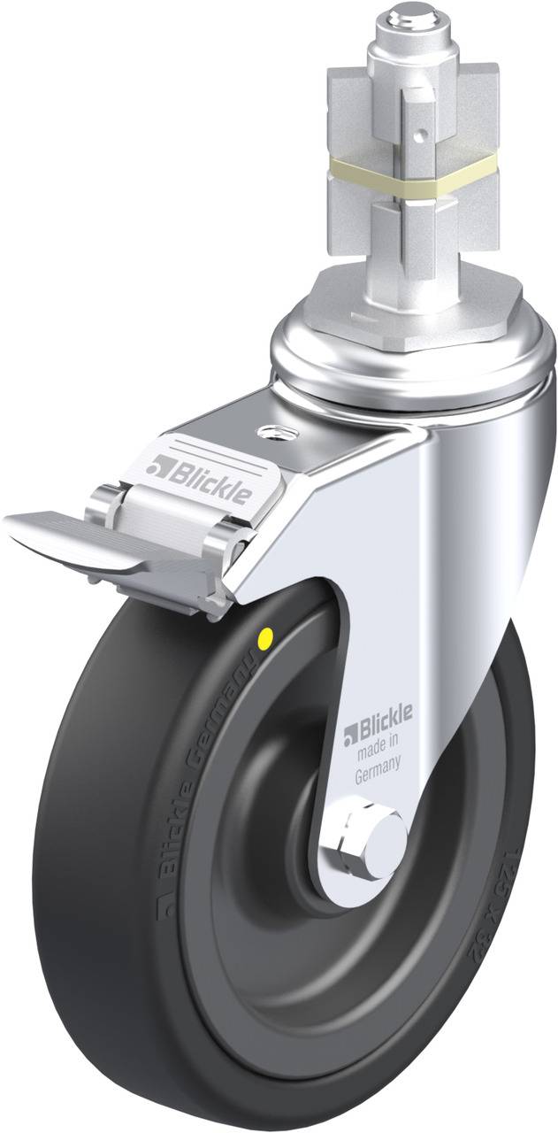 Blickle 750838 LKRA-VPA 126K-11-FI-EL-E15 Forgóvillás görgő, rögzítővel KerékØ: 125 mm Teherbírás (max.): 95 kg 1 db