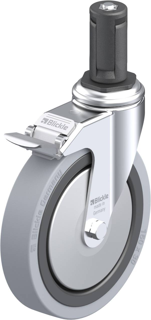 Blickle 848421 LKRA-VPA 150G-11-FI-FA-ER14 Forgóvillás görgő, rögzítővel KerékØ: 150 mm Teherbírás (max.): 110 kg 1 db
