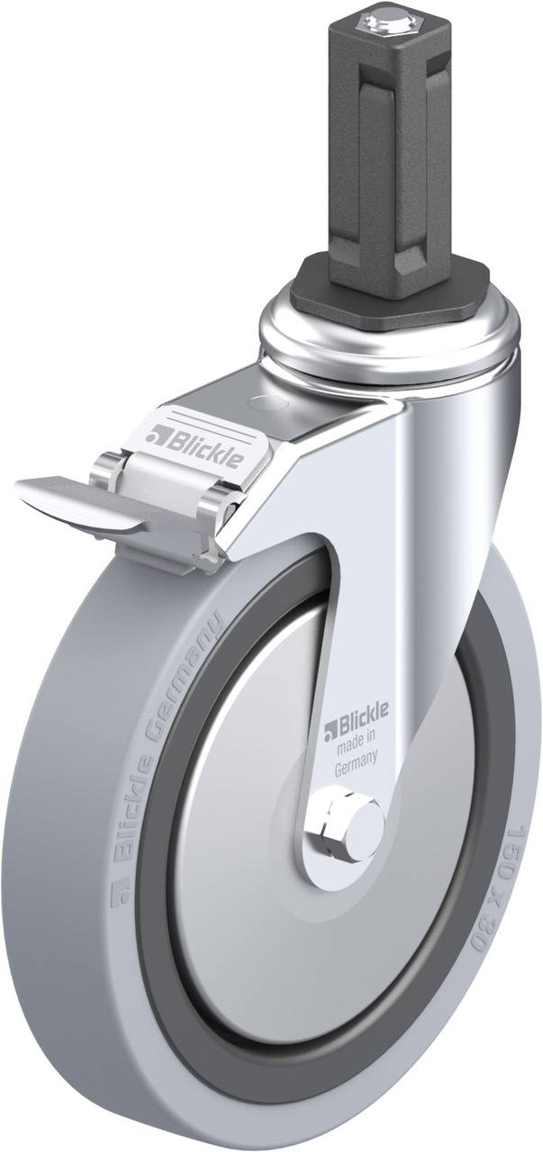 Blickle 848424 LKRA-VPA 150G-11-FI-FA-EV13 Forgóvillás görgő, rögzítővel KerékØ: 150 mm Teherbírás (max.): 110 kg 1 db